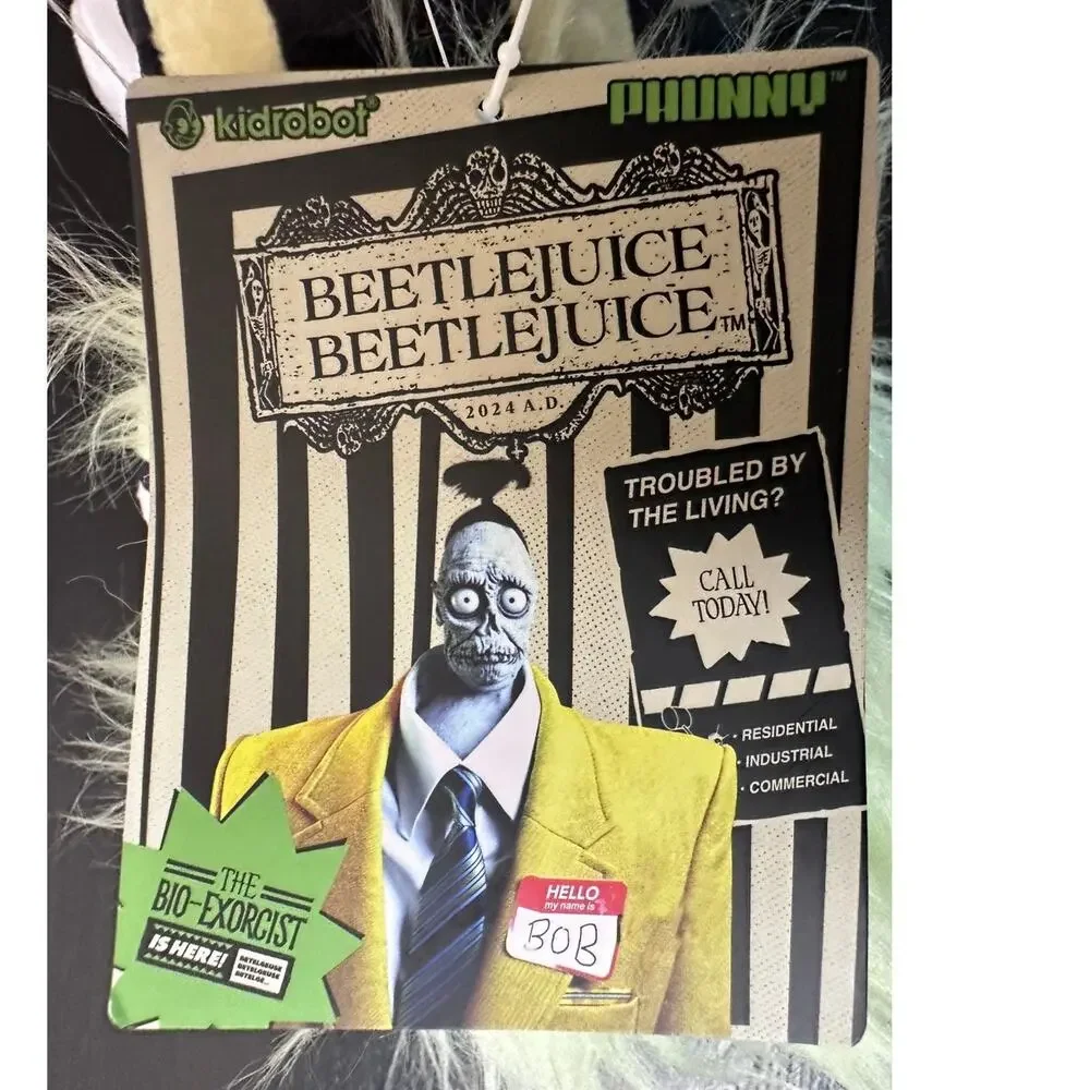 Kidrobot Baby Beetlejuice Plush Window‎ Clinger 6” Suction Cups NEW